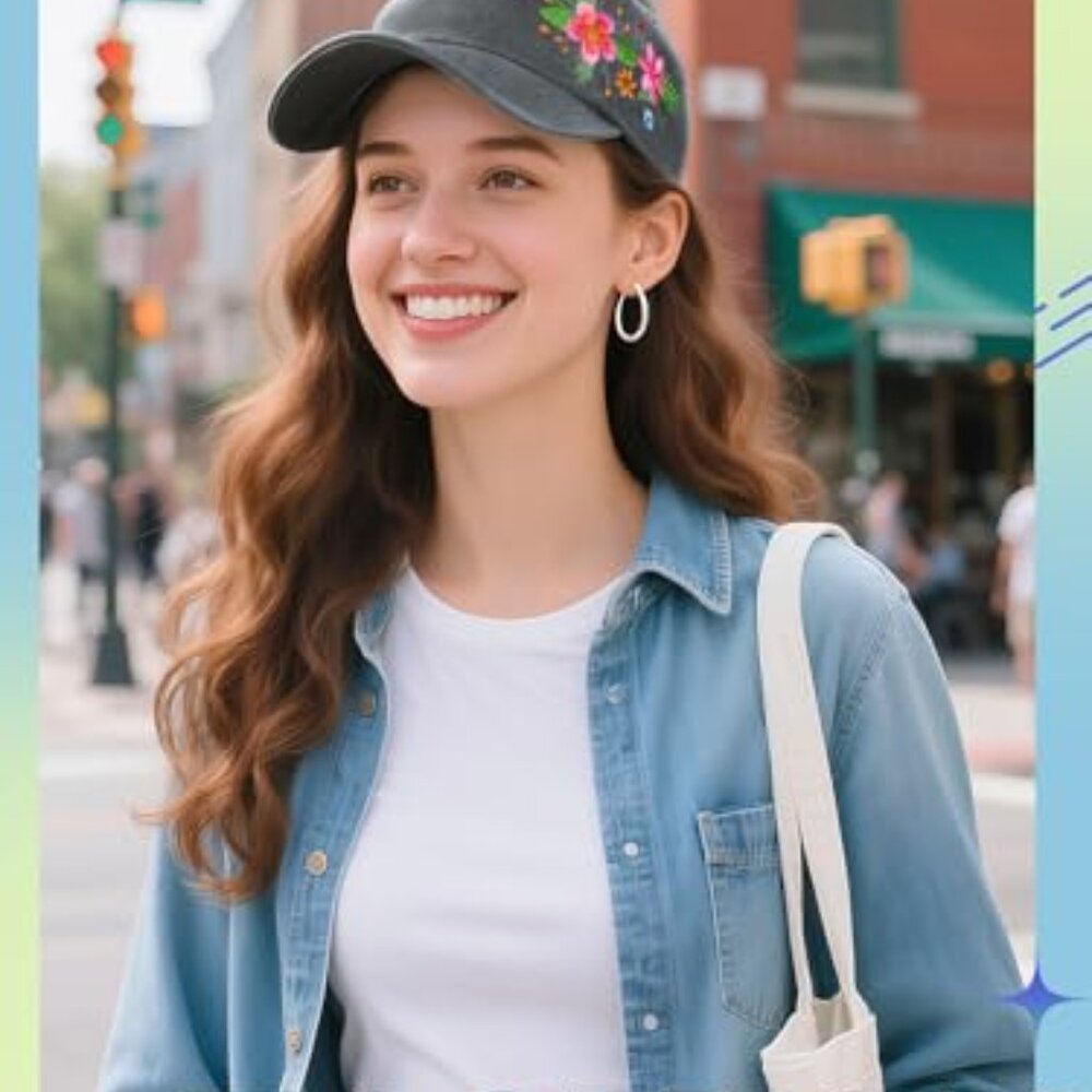 Embroidered Baseball Cap Adjustable Soft Breathab… - image 5